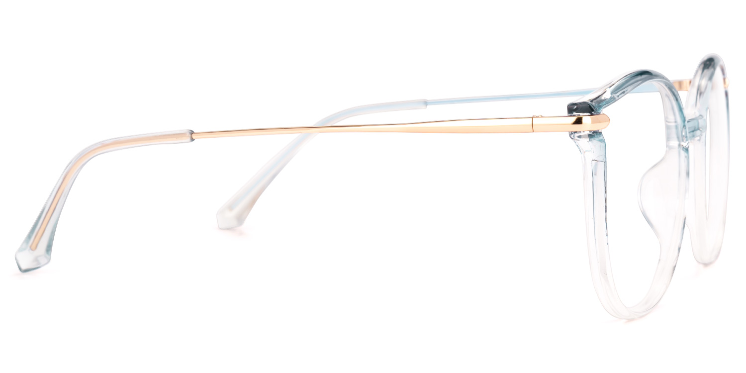 Yadejah Blau Kristall Cateye Brille2