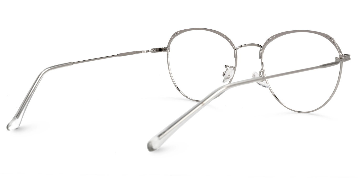 Madge Silber Rund Brille3