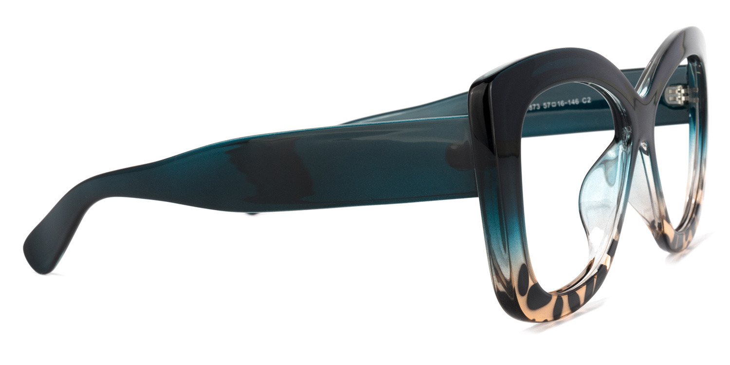 Xanthus Dunkelblau Schildkröte Schmetterling-Form Brille3