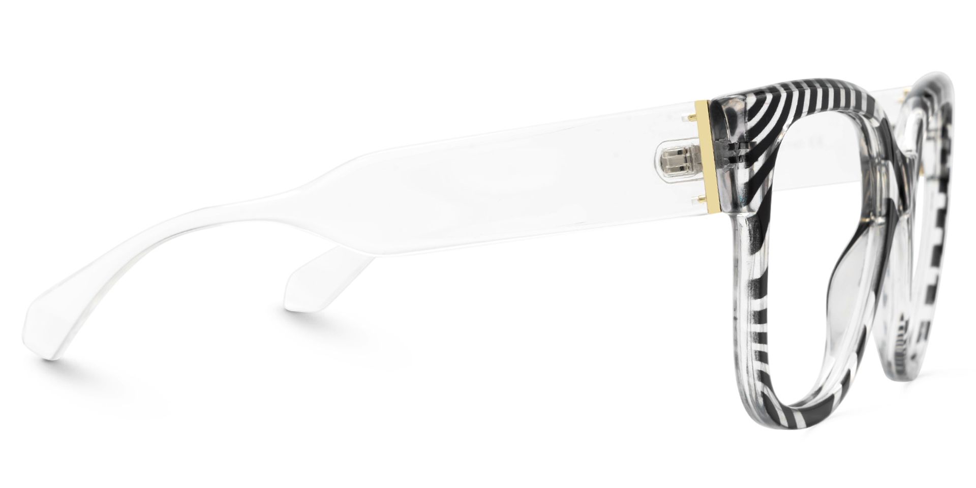 Trisha Schwarz-Weiß Quadratisch Brille6
