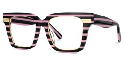 Taylor Schwarz-Rosa Quadratisch Brille2