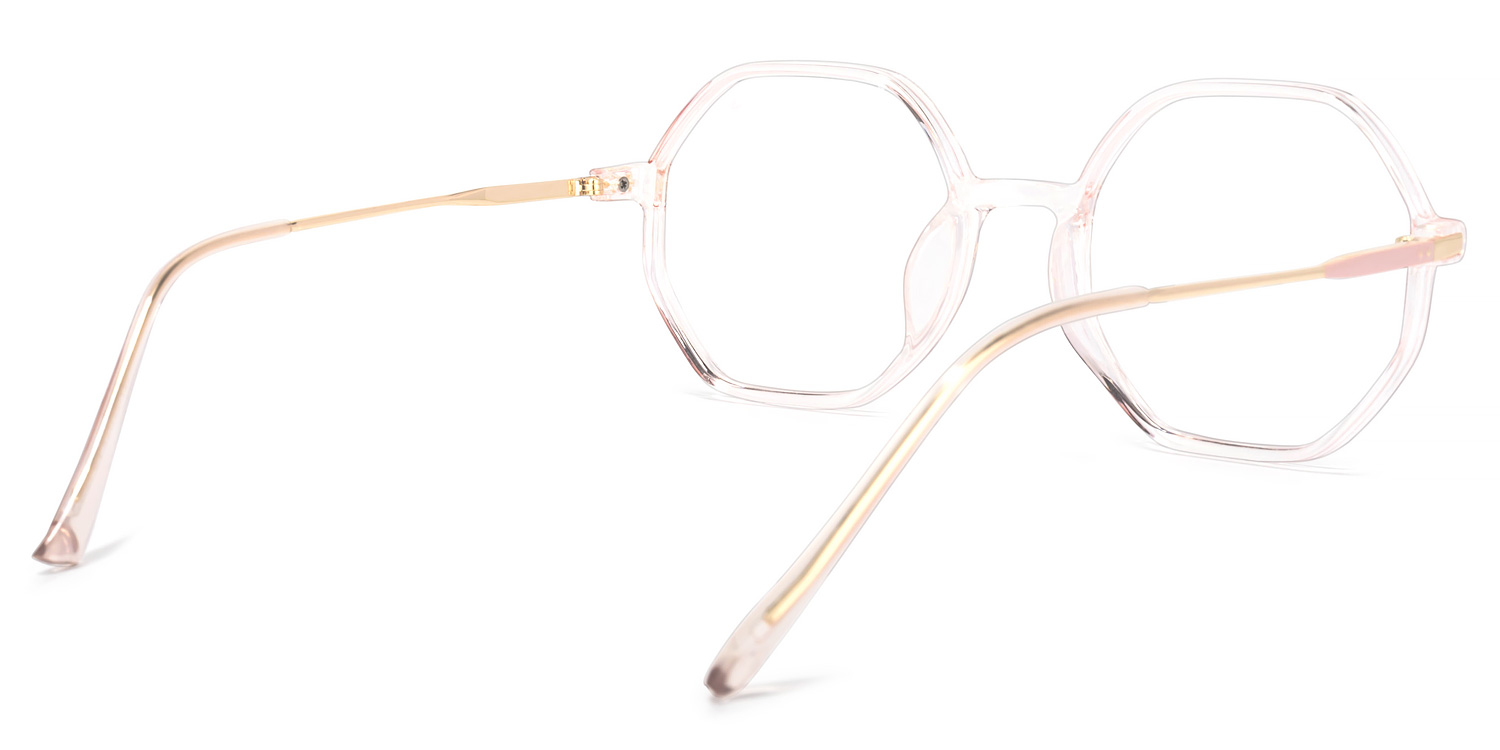 Tanner Hellrosa Kristall Geometrisch Brille4