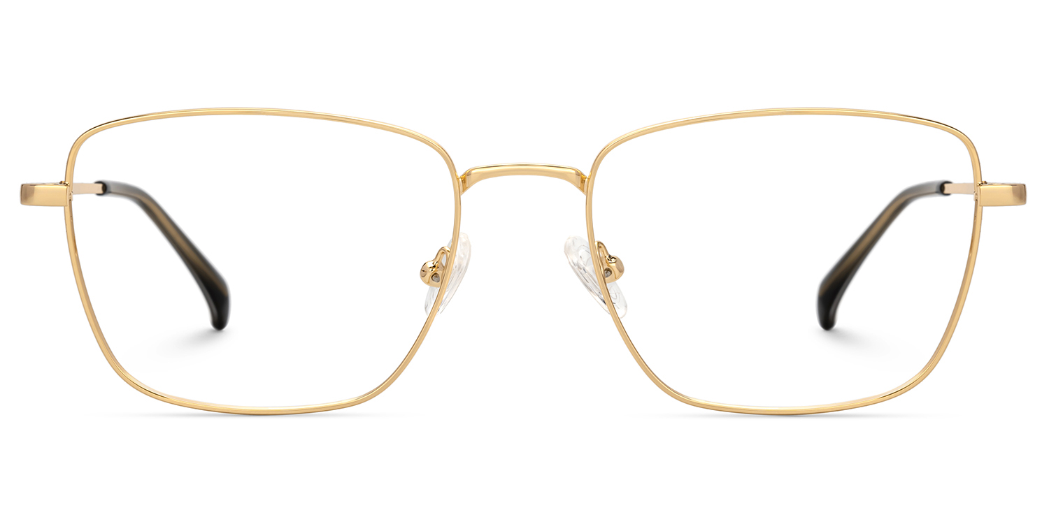 Oduntan Gold Rechteckig Brille0