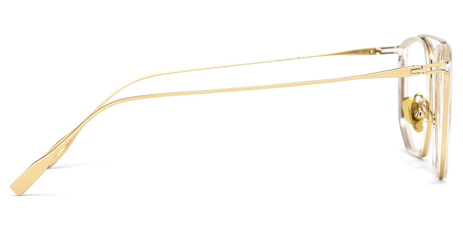 Nico Gold-Klar Pilot Gemischte-Materialien Brille3