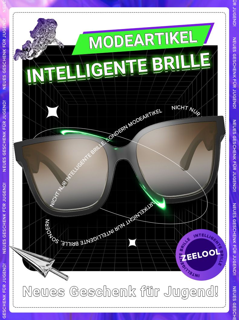 Kaylee Braun Quadratisch Bluetooth Sonnenbrille