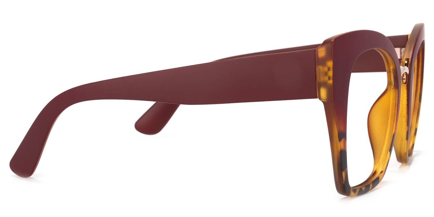 Denis Rot Cateye Brille3