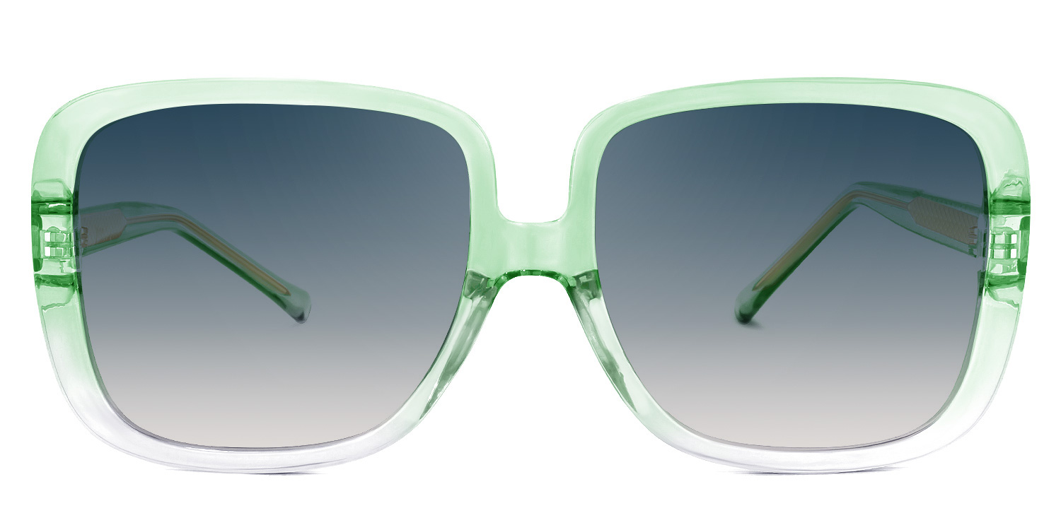 Raymond Grün Quadratisch Sonnenbrille gutes Bild