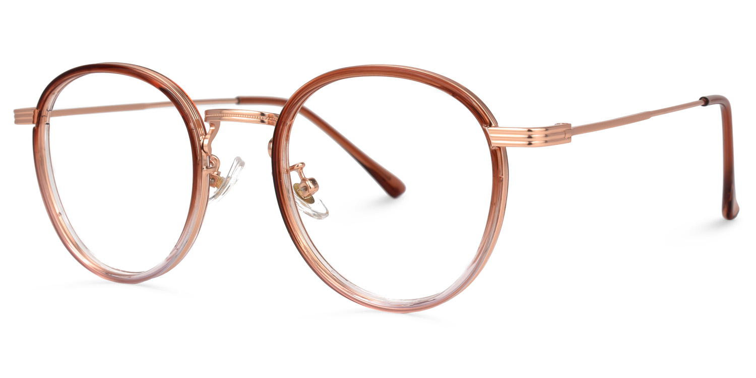 Nalany Braun Rund Brille1