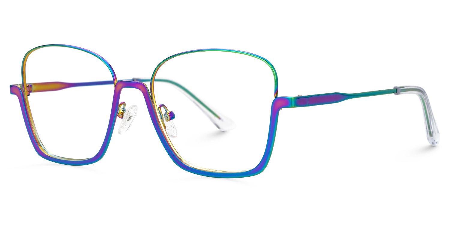 Easter Bunt Quadratisch Brille1