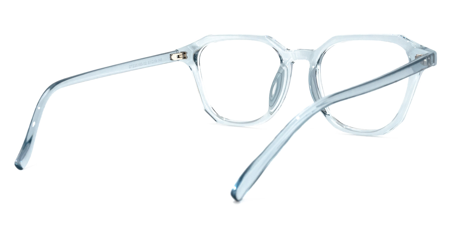 Preston Blau Kristall Quadratisch Brille4