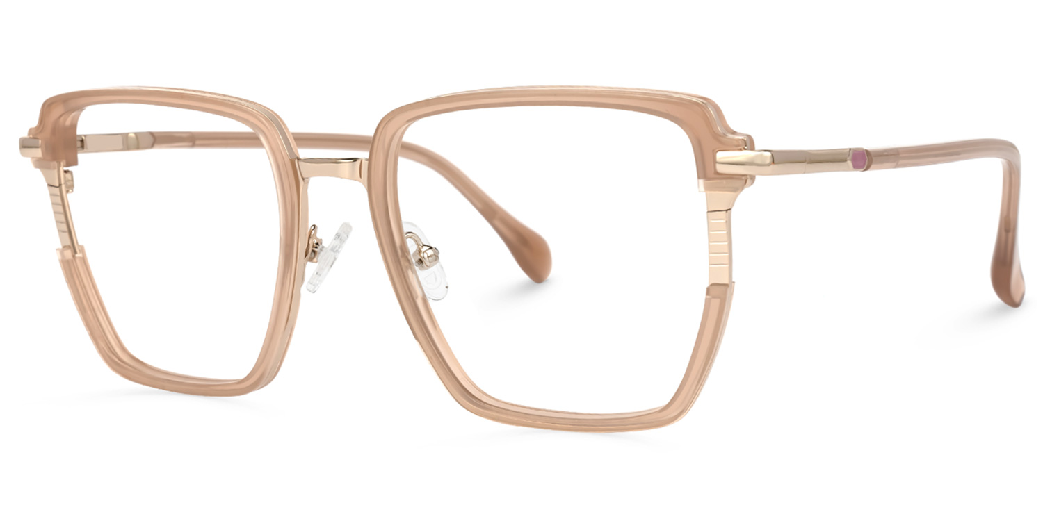 Lael Champagner Quadratisch Brille1