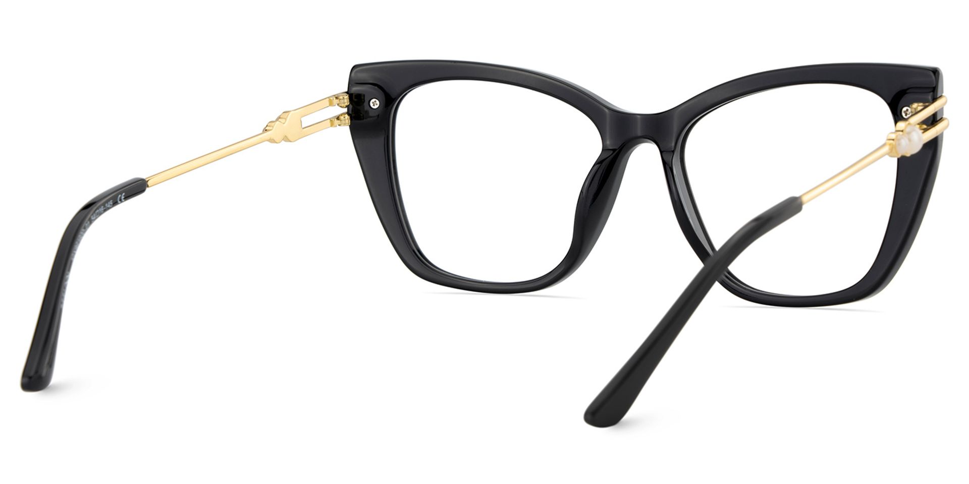 Victor Schwarz Cateye Gemischte-Materialien Brille6