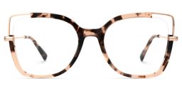 Julina Blumendruck-Braun Cateye Brille0