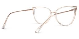 Eudora Rosa-Klar Cateye Brille2