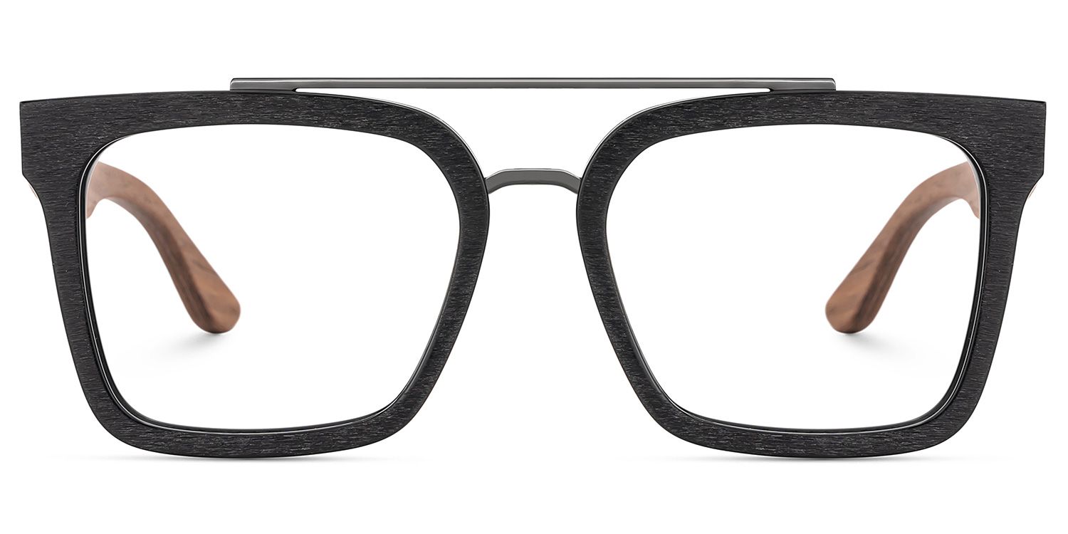 Pascal Schwarz Pilot Gemischte-Materialien Brille1