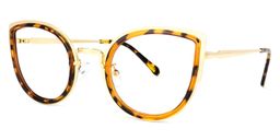 Quillan Gelbe Tortoise Cateye Brille1