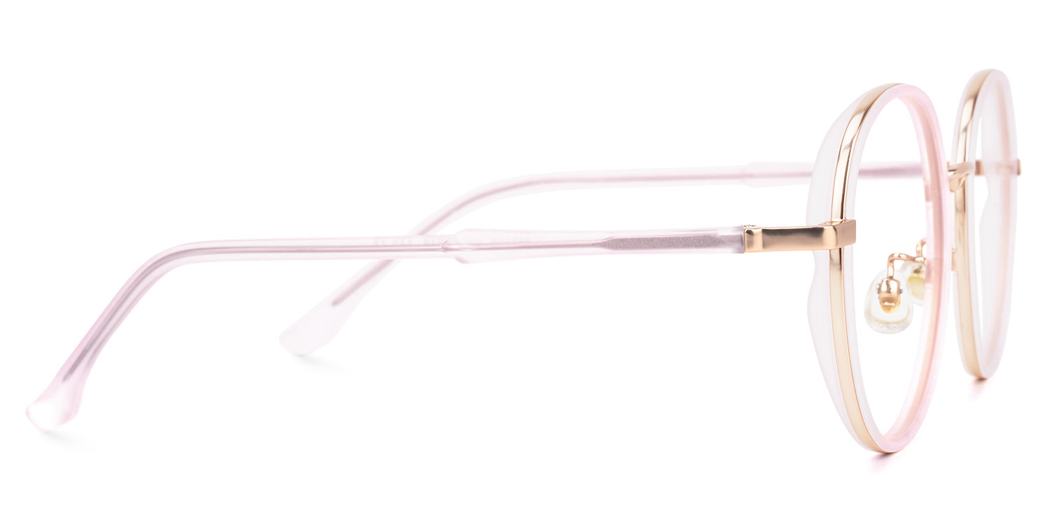 Nakita Hellrosa Rund Brille3