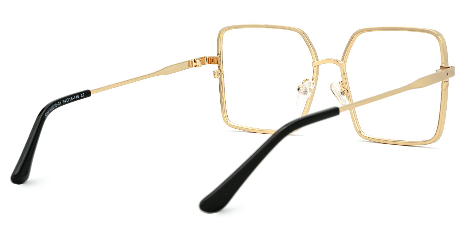 Thalia Gold Quadratisch Metall Brille3