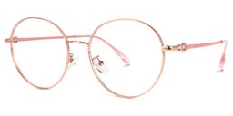 Pheobe Rosa-Gold Rund Brille1