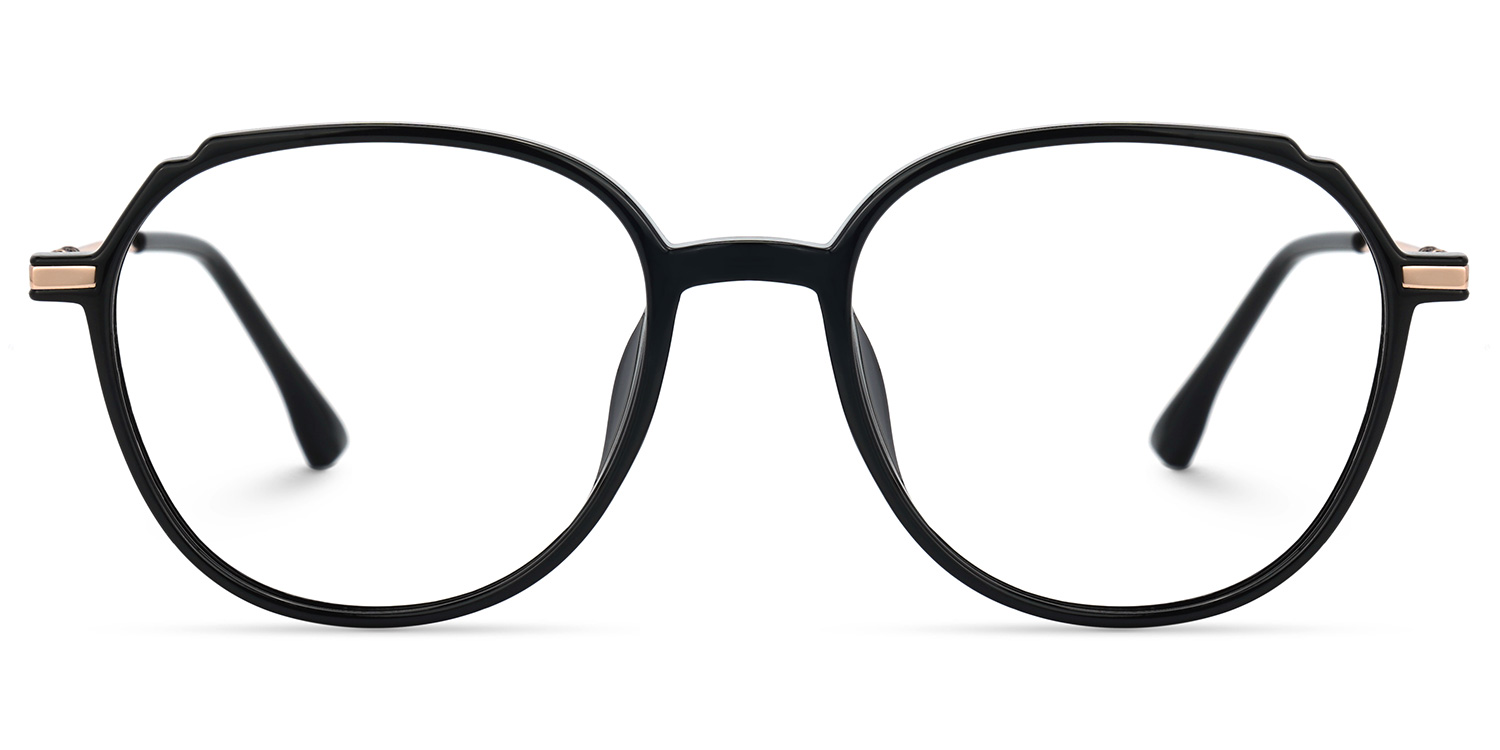 Mikaili Schwarz Rund Brille0