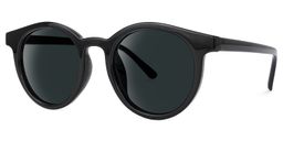 Gaige Schwarz Rund Sonnenbrille1