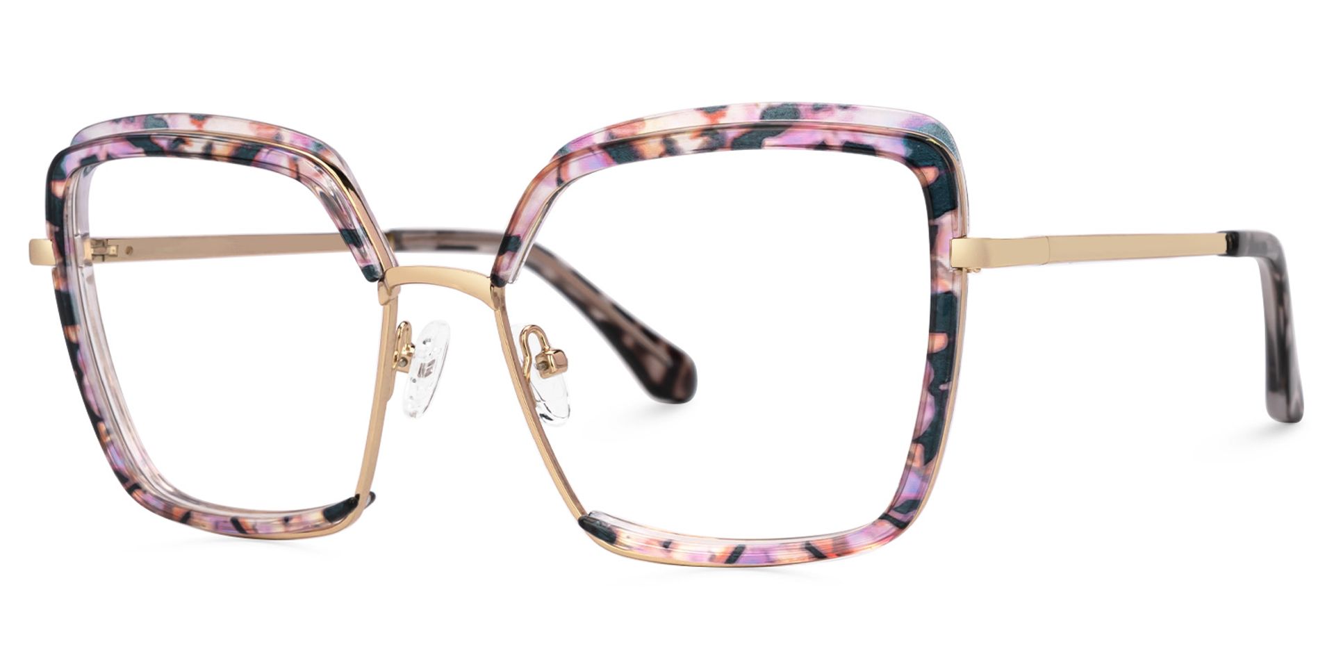 Chris Lila-Blumendruck Geometrisch Gemischte Materialien Brille3