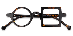 Paola Schwarz Tortoise Geometrisch Brille2