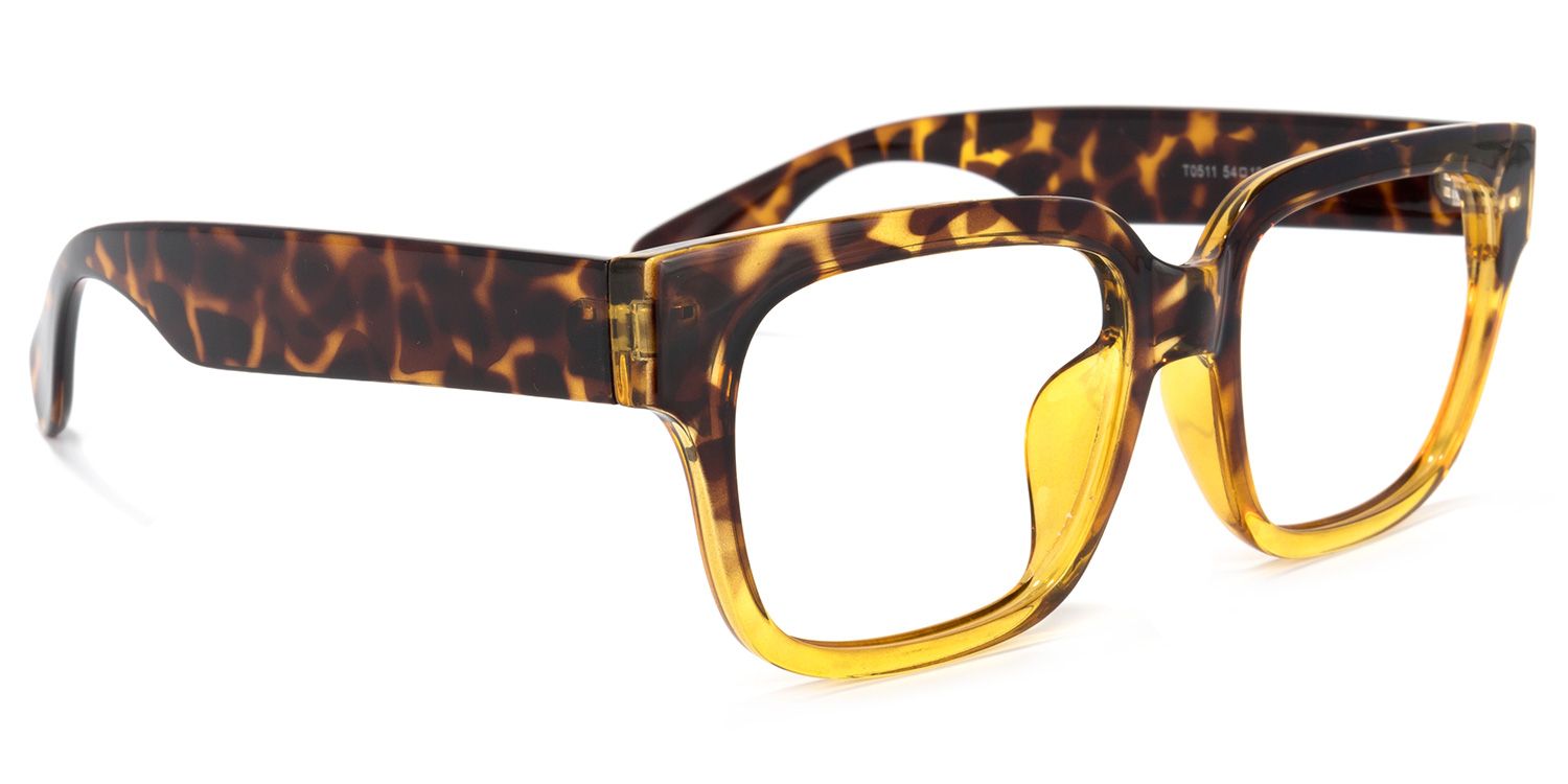 Colin Gelb-Tortoise Rechteckig Brille2