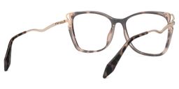 Farria Braun-Tortoise Quadratisch Brille3