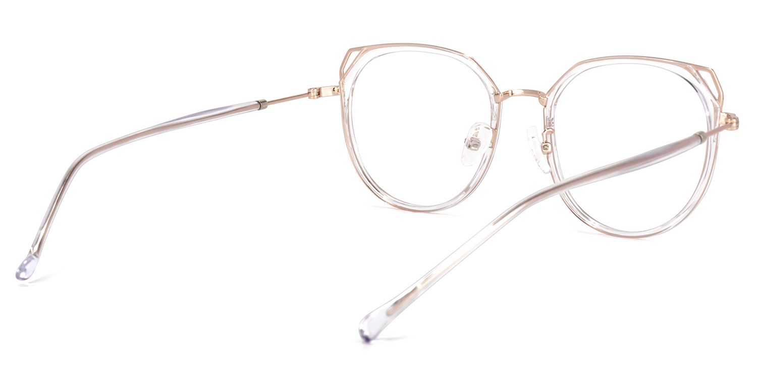 Ofelia Gold Klar Geometrisch Brille4