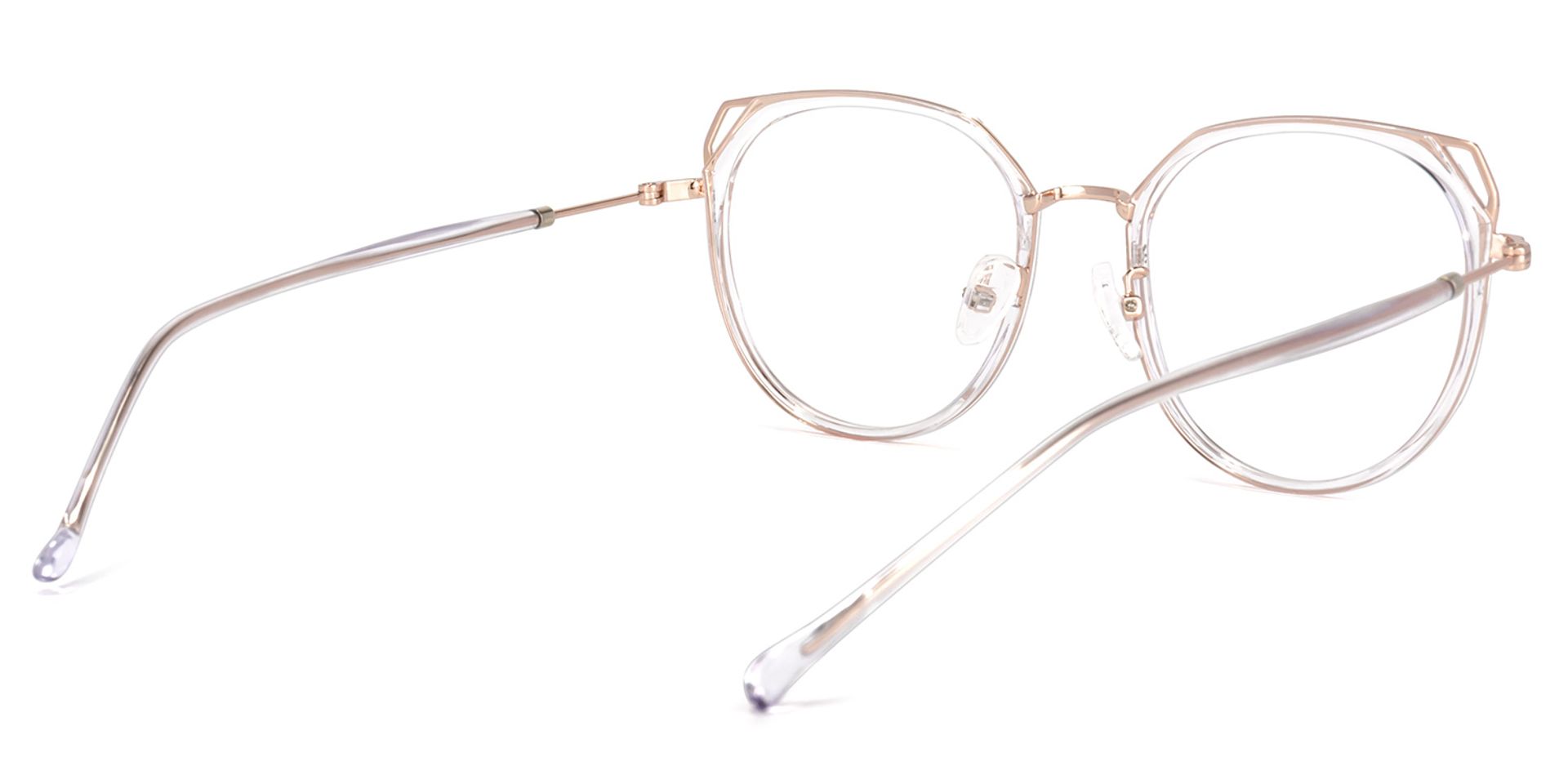 Ofelia Gold Klar Geometrisch Brille4
