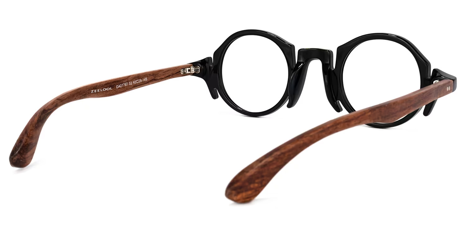 Charlie Schwarze Runde Brille4