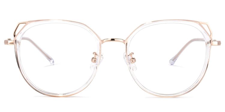 Ofelia Gold Klar Geometrisch Brille