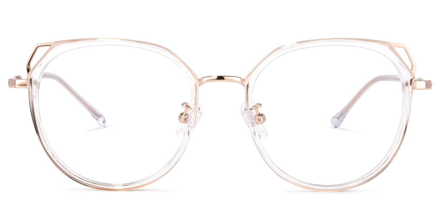 Ofelia Gold Klar Geometrisch Brille0