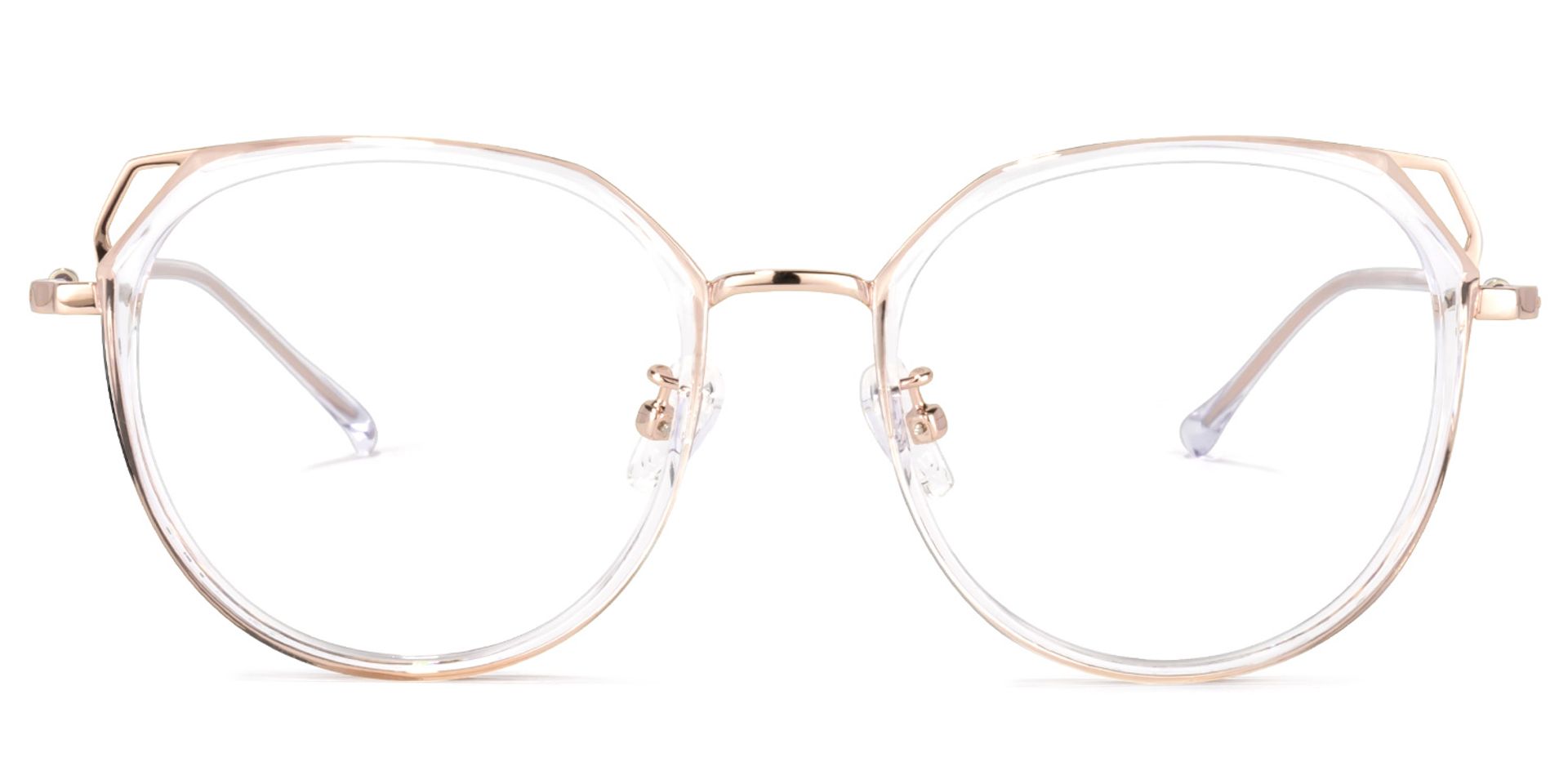 Ofelia Gold Klar Geometrisch Brille0