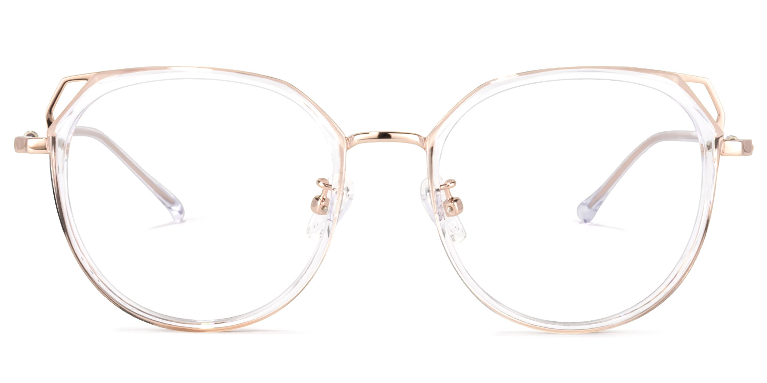 Ofelia Gold Klar Geometrisch Brille