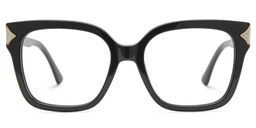Shakeel Schwarz Quadratisch Brille0