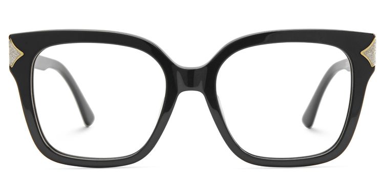 Shakeel Schwarz Quadratisch Brille