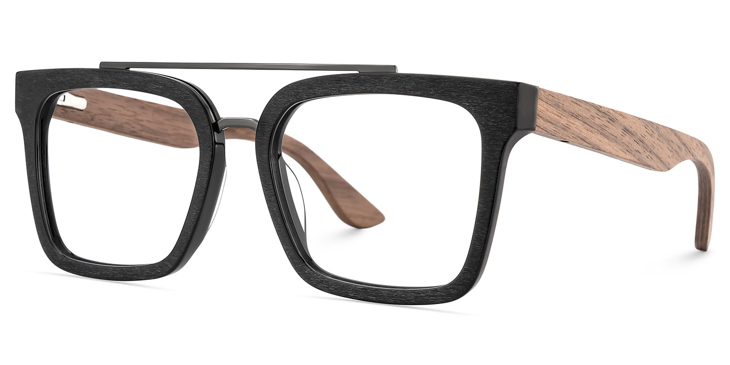 Pascal Schwarz Pilot Gemischte-Materialien Brille2