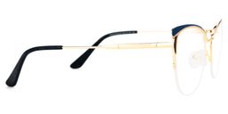 Val Blau-Gold Cateye Brille3