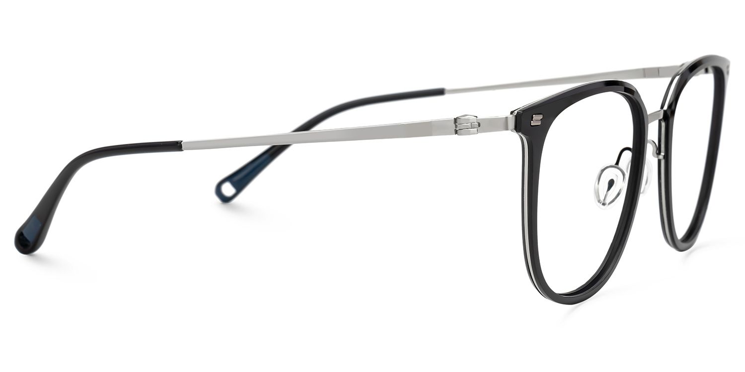 Bonny Schwarz Rund Brille2