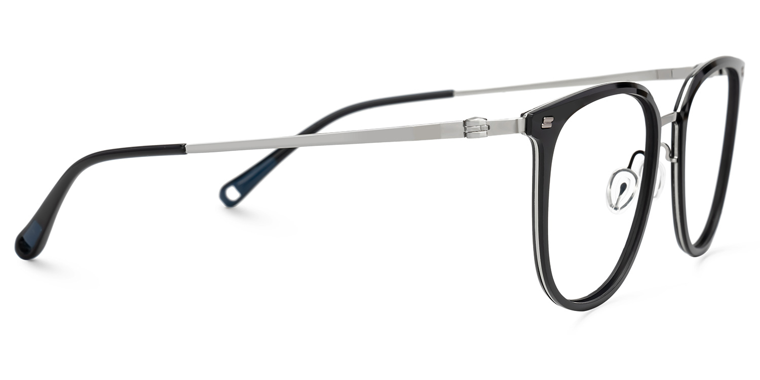 Bonny Schwarz Rund Brille2