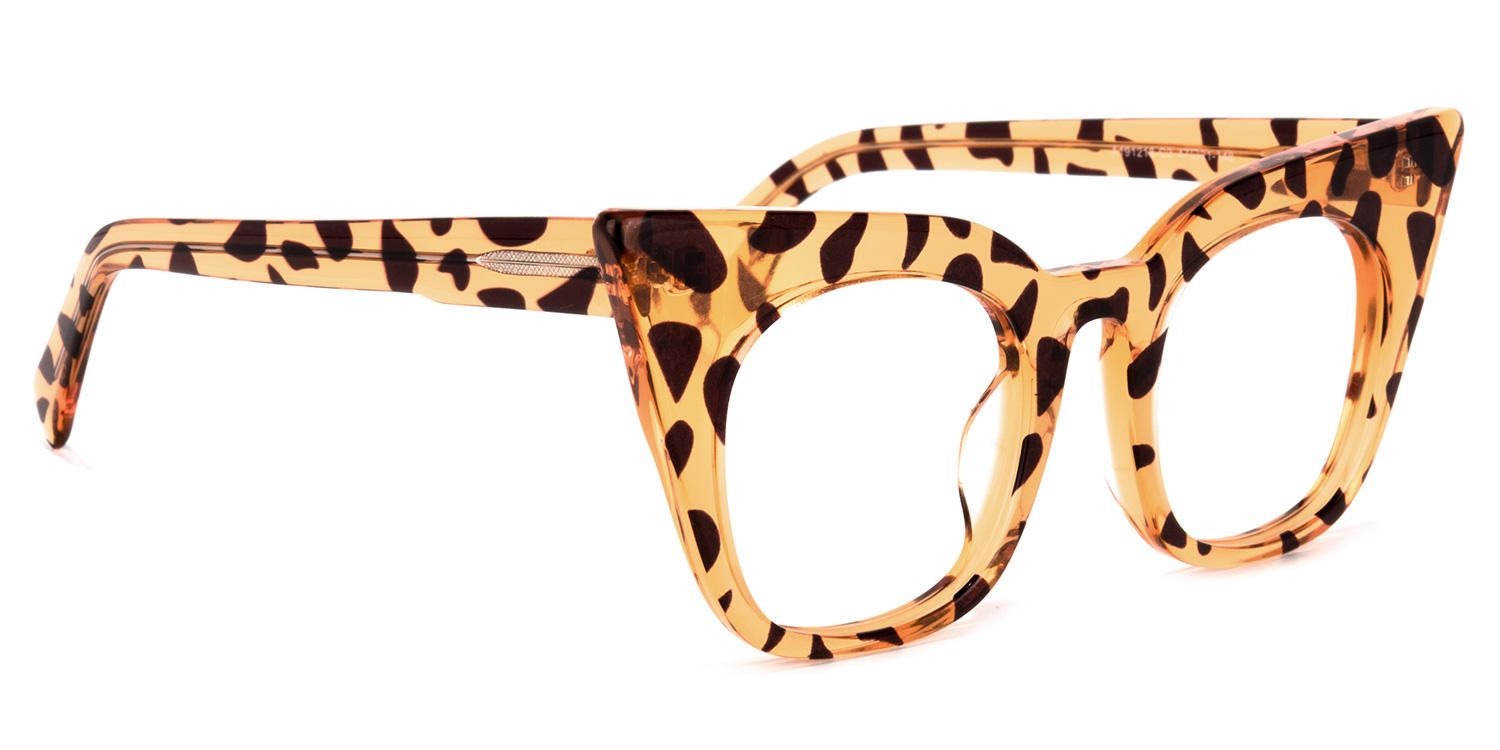 Chandra Gelbe Tortoise Cateye Brille2