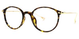 Fayth Gelb-Tortoise Rund Brille1