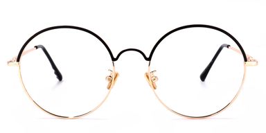 Beverly Schwarz-Gold Rund Brille