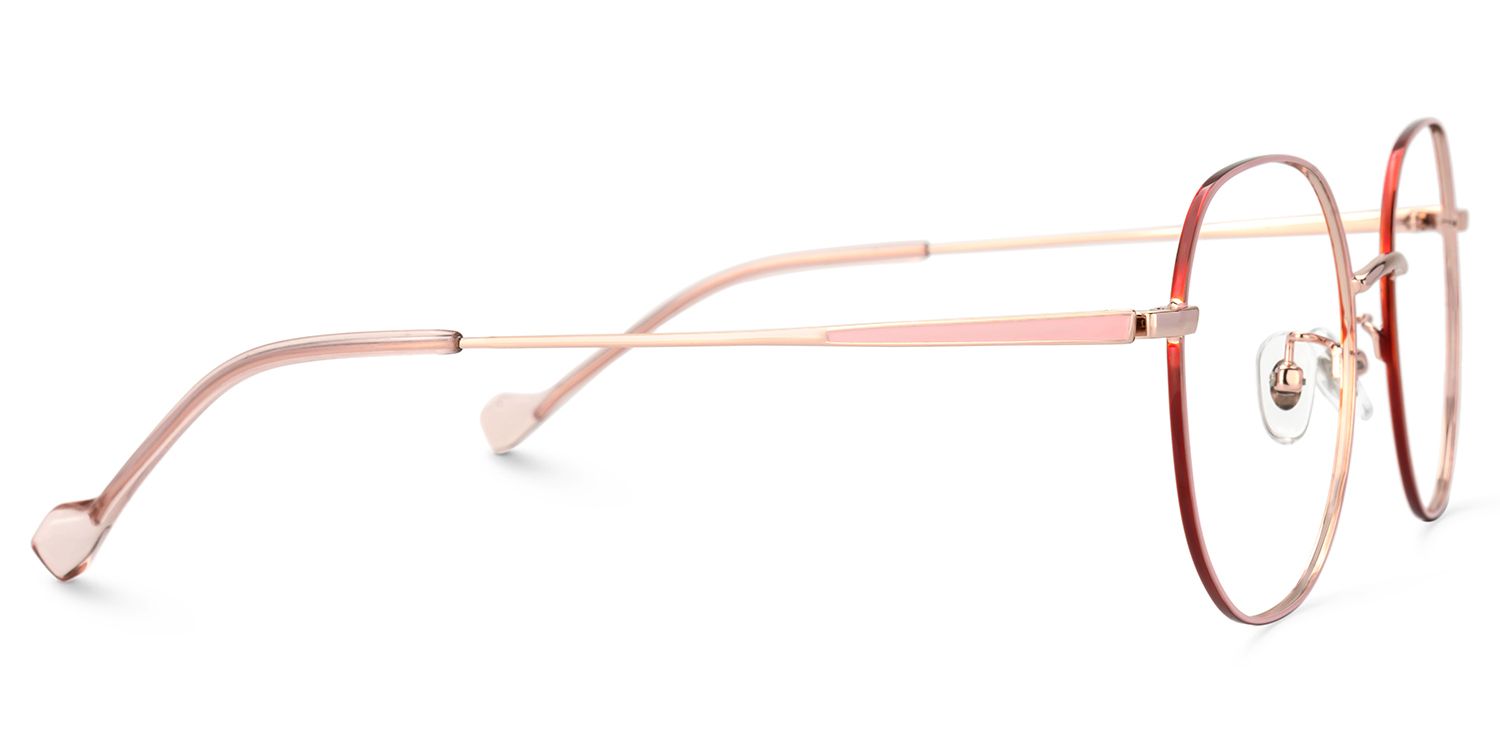 Qusay Rosa Rund Brille2