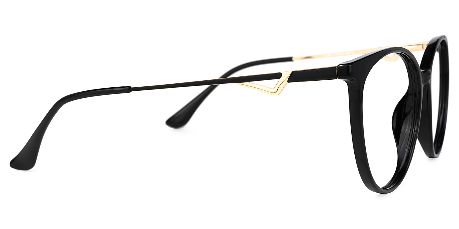 Babbage Schwarz Rund Brille2