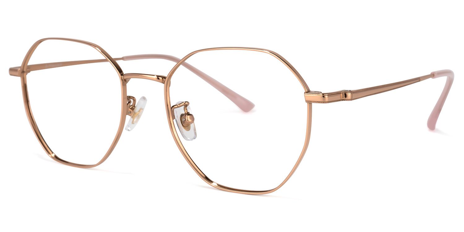 Laura Rosagold Geometrische Brille1