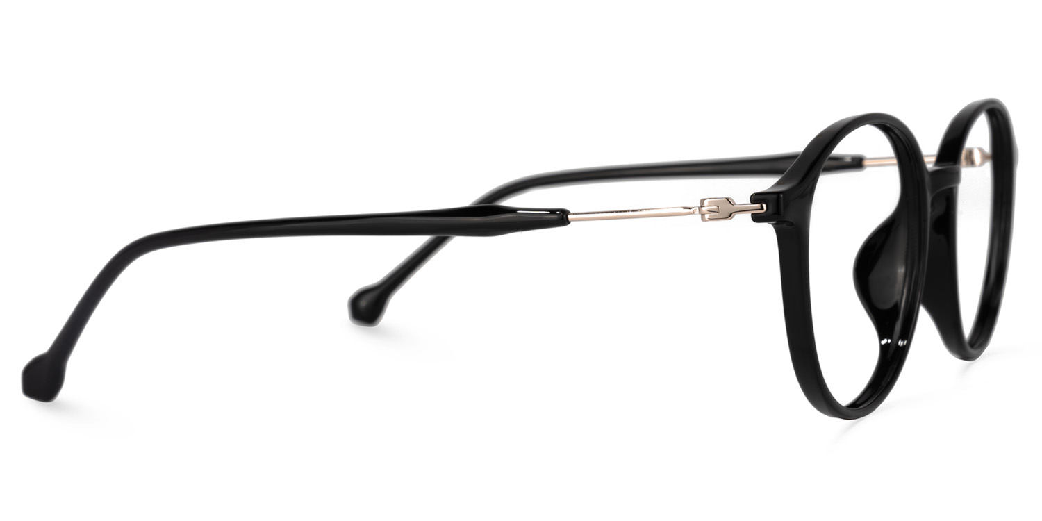 Calder Schwarze Runde Brille2