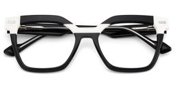 Nidia Schwarz-Weiß Quadratisch Brille3